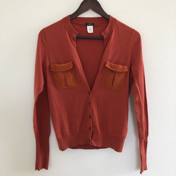 J. Crew Sweaters - J Crew silk camp pockets cardigan